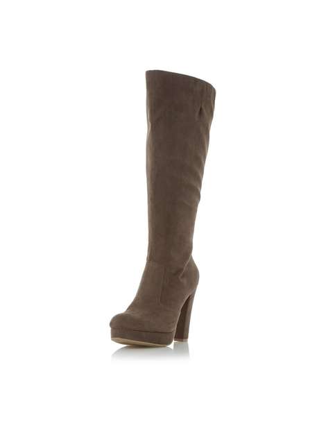 **Head Over Heels by Dune 'Sonni' Brown Heeled Boots